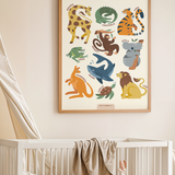 English - Animals Poster